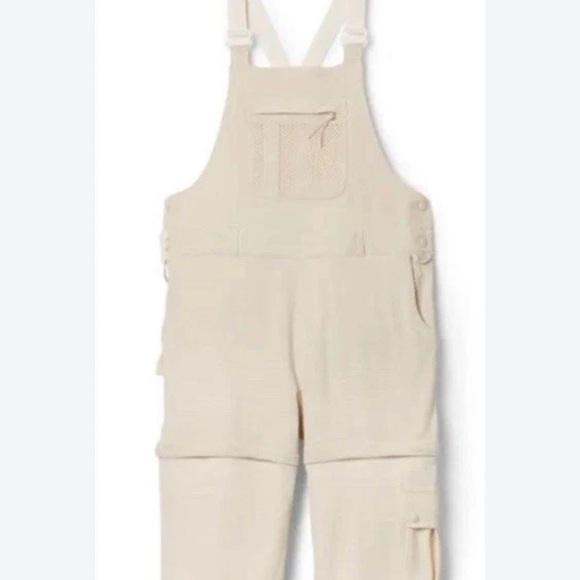 Outdoor Voices Pants - Outdoor Voices RecTrek Zip-Off Overalls Cream Size XXXL